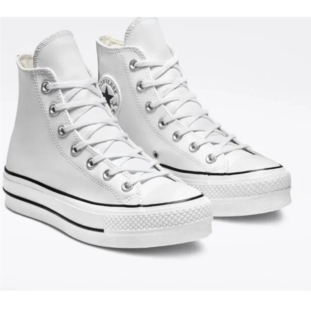 CONVERSE Chuck Taylor All Star Lift Platform Leather High-Top Women's Shoes 8.5